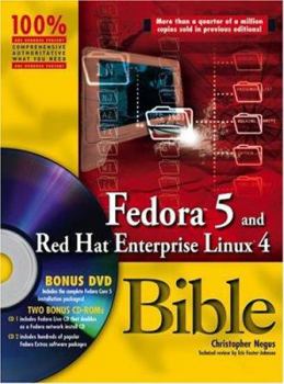 Paperback Fedora 5 and Red Hat Enterprise Linux 4 Bible [With 2 CD-ROMs and DVD] Book