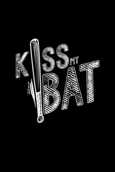 Paperback Kiss bat: 6x9 baseball - blank with numbers paper - notebook - notes Book