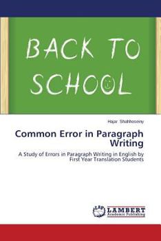 Paperback Common Error in Paragraph Writing Book