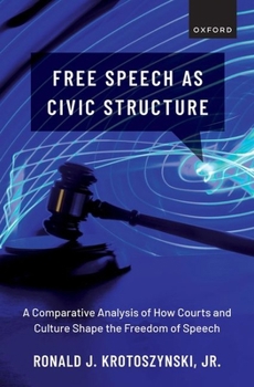 Hardcover Free Speech as Civic Structure: A Comparative Analysis of How Courts and Culture Shape the Freedom of Speech Book