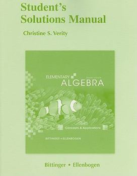 Paperback Student's Solutions Manual for Elementary Algebra: Concepts and Applications Book