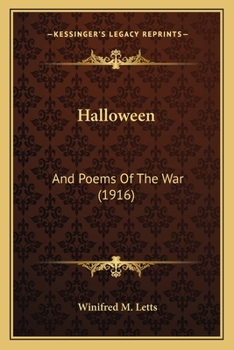 Paperback Halloween: And Poems Of The War (1916) Book