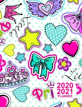 Paperback 2020 2021 Planner: Simple Colorful Design Book, 8.5" x 11" Two Year 2020-2021 Calendar Planner, Monthly Schedule Organizer (24 Months Act Book