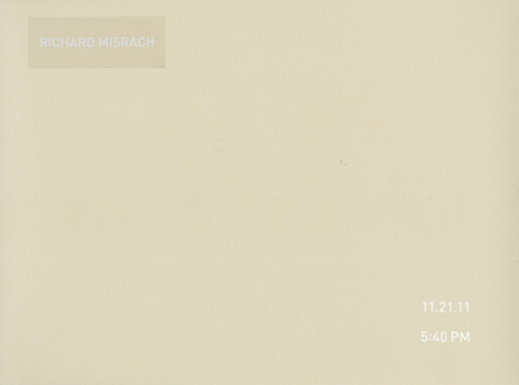 Hardcover Richard Misrach: 11.21.11, 5:40 P.M. Book