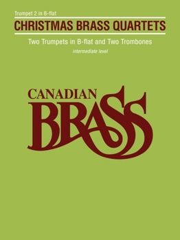 Paperback Canadian Brass Christmas Quartets Trumpet 2 Part Book