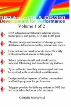 Hardcover DB2 for Z/OS and Os/390 Development for Performance (Volume 1) Book