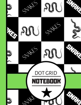 Paperback Dot Grid Notebook: Black White Chess Board Snake Theme Gift - Dotted Bullet Style Snake Notebook for Teens, Snake Lovers and Adults Book