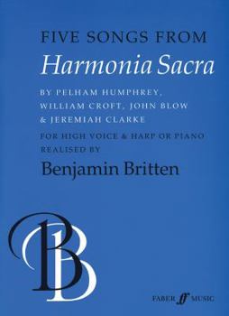 Paperback Five Songs from Harmonia Sacra: High Voice, Harp or Piano Book