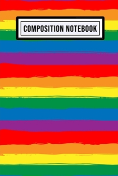Paperback Rainbow Wide Ruled Composition Notebook: Rainbow Blank College Ruled Composition Notebook - 110 Pages - Pocket Size 6x9 Book