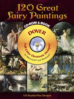 Paperback 120 Great Fairy Paintings [With CDROM] Book