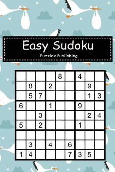 Easy Sudoku: Sudoku Puzzle Game For Beginers With Decorative stork pattern cover