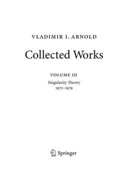 Paperback Vladimir Arnold - Collected Works: Singularity Theory 1972-1979 Book