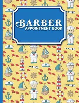 Paperback Barber Appointment Book: 2 Columns Appointment Note, At A Glance Appointment Book, Large Appointment Book, Cute Navy Cover Book