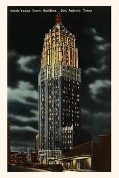 Paperback Vintage Journal Night, Smith-Young Tower, San Antonio, Texas Book