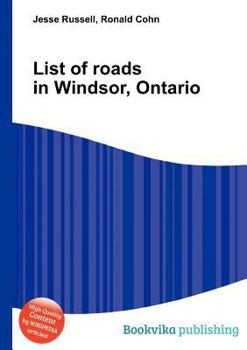 Paperback List of Roads in Windsor, Ontario Book