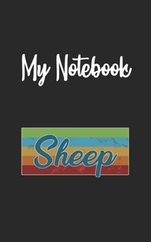 Paperback My Notebook: Sheep Retro And Vintage Style 100 Pages And Lined Book