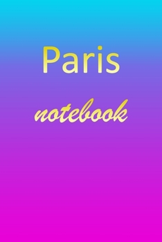 Paperback Paris: Blank Notebook - Wide Ruled Lined Paper Notepad - Writing Pad Practice Journal - Custom Personalized First Name Initia Book