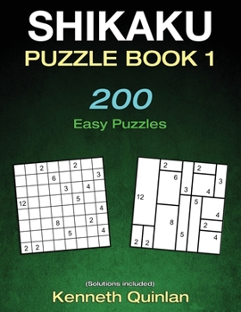 Paperback Shikaku Puzzle Book 1: 200 Easy Puzzles Book