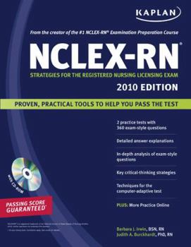 Paperback Kaplan NCLEX-RN: Strategies for the Registered Nursing Licensing Exam [With CDROM] Book