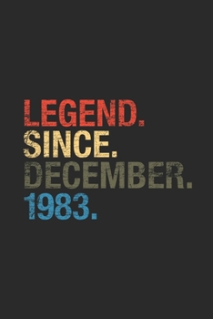 Paperback Legend Since December 1983: Blank Lined Notebook / Journal (6 X 9 -120 Pages) - Happy Birthday 36th Gift Idea Book