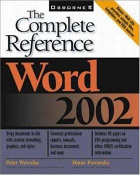 Paperback Word 2002: The Complete Reference Book