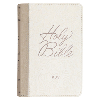 Leather Bound KJV Bible Pocket Faux Leather White Book