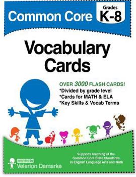 Paperback Common Core Vocabulary Cards: Black & White Version Book