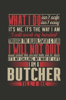 Notebook : Notebook: Butcher (120 Checkerd Pages, Softcover)