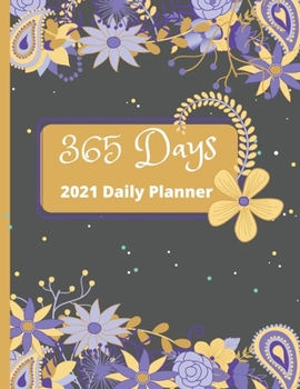 Paperback 2021 Daily Planner - 365 Days One Page Per Day Book