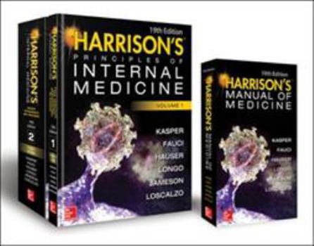 Hardcover Harrison's Principles of Internal Medicine 19th Edition and Harrison's Manual of Medicine 19th Edition Val Pak Book