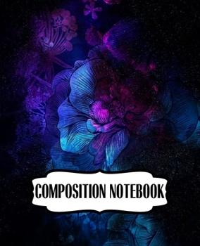 Paperback Notebook: Cute Floral Flower College Ruled Journal with lined Paper for Taking Notes, Writing Workbook for Students, Teachers Book