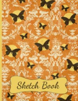 Paperback Sketch Book: Vintage Halloween Theme with Butterflies Book