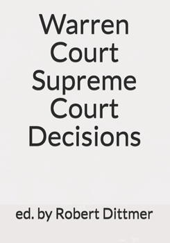 Paperback Warren Court Supreme Court Decisions Book