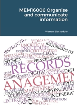 Paperback MEM16006 Organise and communicate information Book