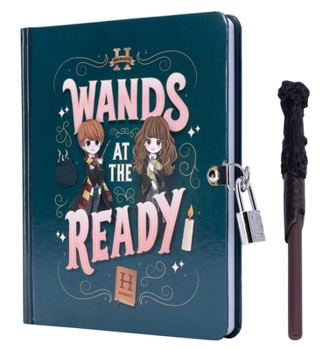 Hardcover Harry Potter: Wands at the Ready Lock & Key Diary Book