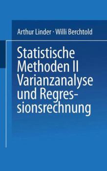 Paperback Statistische Methoden II Varianzanalyse Und Regressionsrechnung [German] Book