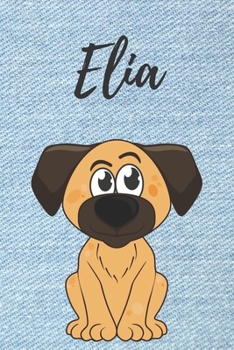 Paperback Personalisiertes Notizbuch - Hunde Elia: DIN A5, 120 blanko Seiten [German] Book