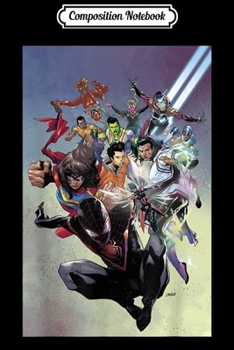 Composition Notebook: Marvel Spider-Man Group Poster Journal/Notebook Blank Lined Ruled 6x9 100 Pages