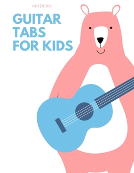 Paperback Guitar Tabs For Kids: Notebook for composing music - 6 String Guitar Chord and Tablature Staff Music Paper for Guitar Players, Musicians, Te Book