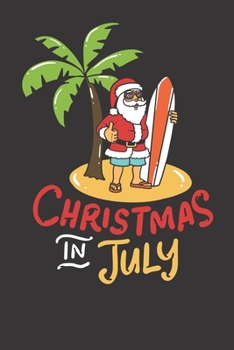 Notebook: Christmas In July Flamingo Summer Vacation  Dot Grid 6x9 120 Pages