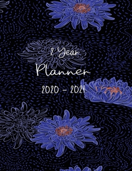 Paperback 2020-2021 planner 2 year: Calendar Monthly Personalized January 2020 up to December 2021 Business Planners with Holidays Contains extra lined pa Book