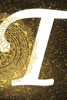 T: Personalized Dot Grid Bullet BUJO Notebook Journal Modern Gold Mandala Minimalist Initial Monogram Letter T- Many Usage Handy Travel Size For Boys Men Teens
