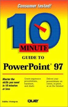 Paperback 10 Minute Guide to Powerpoint 97 Book