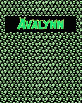 Paperback 120 Page Handwriting Practice Book with Green Alien Cover Avalynn: Primary Grades Handwriting Book