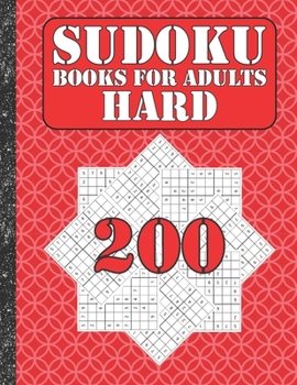 Paperback Sudoku books for adults hard: 200 Sudokus from hard with solutions for adults Gifts Sudoku hard book Watermelon Lover adults, kids Book