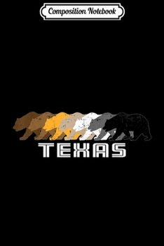 Paperback Composition Notebook: Gay Bear Texas Pride Rainbow Vintage Distressed Journal/Notebook Blank Lined Ruled 6x9 100 Pages Book