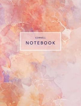 Paperback Cornell Notebook: Pink Marble - 120 White Pages 8.5x11" - Note Taking System Book