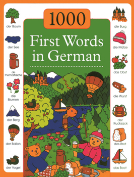 Hardcover 1000 First Words in German Book