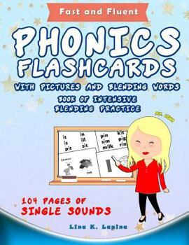 Paperback Phonics Flashcards with Pictures and Blending Words Book