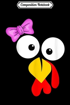 Composition Notebook: Funny Turkey Face & Pink Headband Running Pilgrim Trot Funny  Journal/Notebook Blank Lined Ruled 6x9 100 Pages